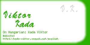 viktor kada business card